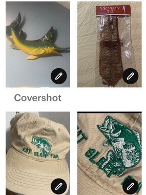 Retro Swordfish decoration & man’s tie👔🐟 NIP+🧢🐠